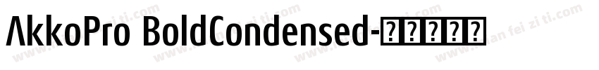 AkkoPro BoldCondensed字体转换
